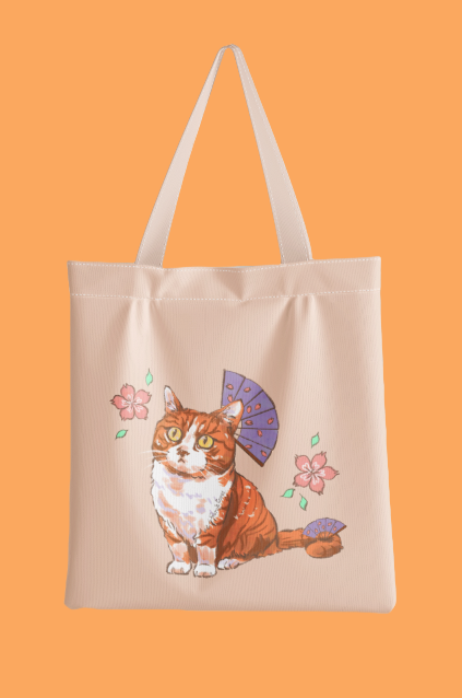 Pets&P Personalized Pet Cartoon Portrait Design Canvas Bag - 30x35cm